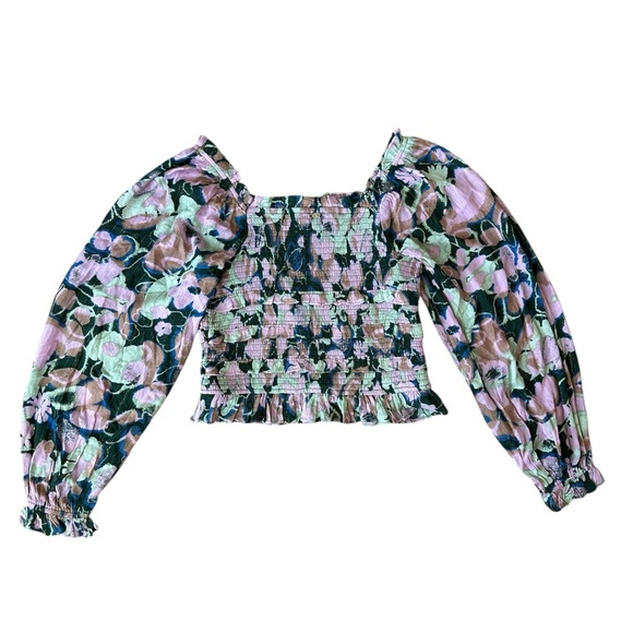 Sam Edelman Misha Smocked Ruffle Top - Picture 3 of 4